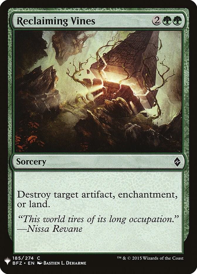 Reclaiming Vines 185 card from The List Reprints
