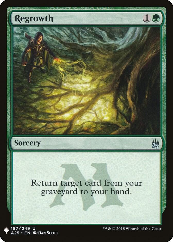 Regrowth 187 card from The List Reprints
