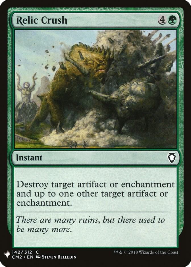 Relic Crush 142 card from The List Reprints