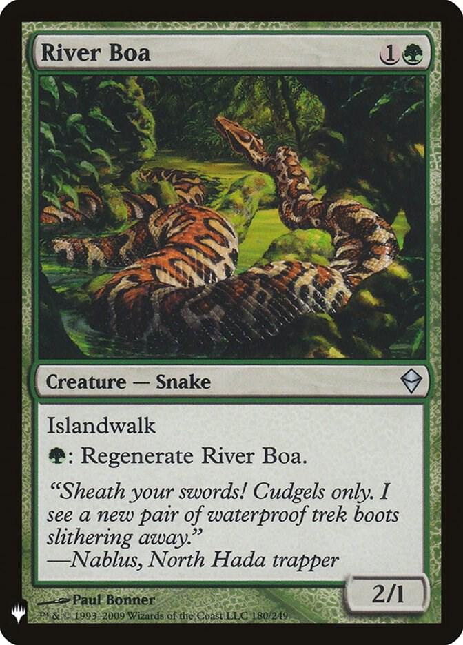 River Boa 180 card from The List Reprints