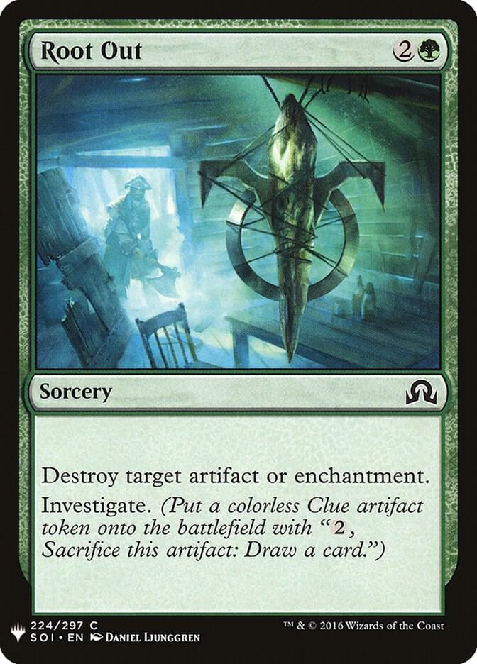 Root Out 224 card from The List Reprints