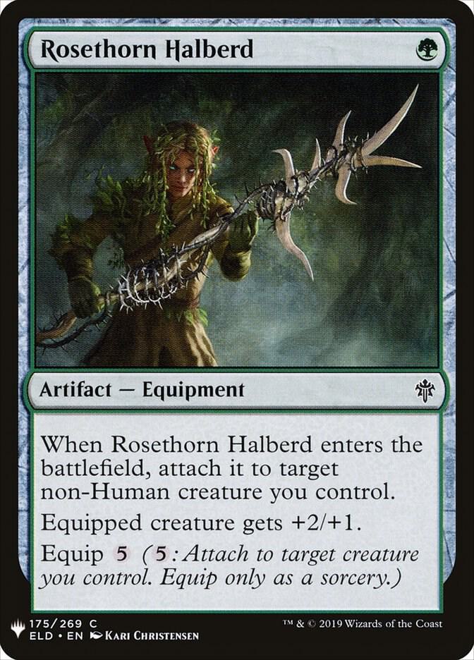 Rosethorn Halberd 175 card from The List Reprints
