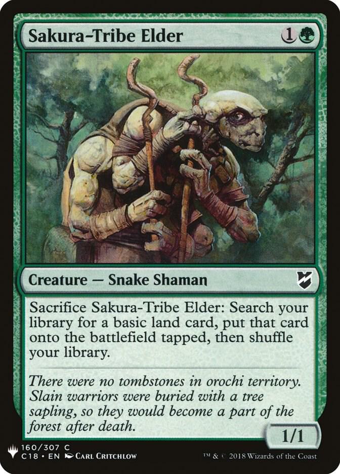 Sakura-Tribe Elder 160 card from The List Reprints