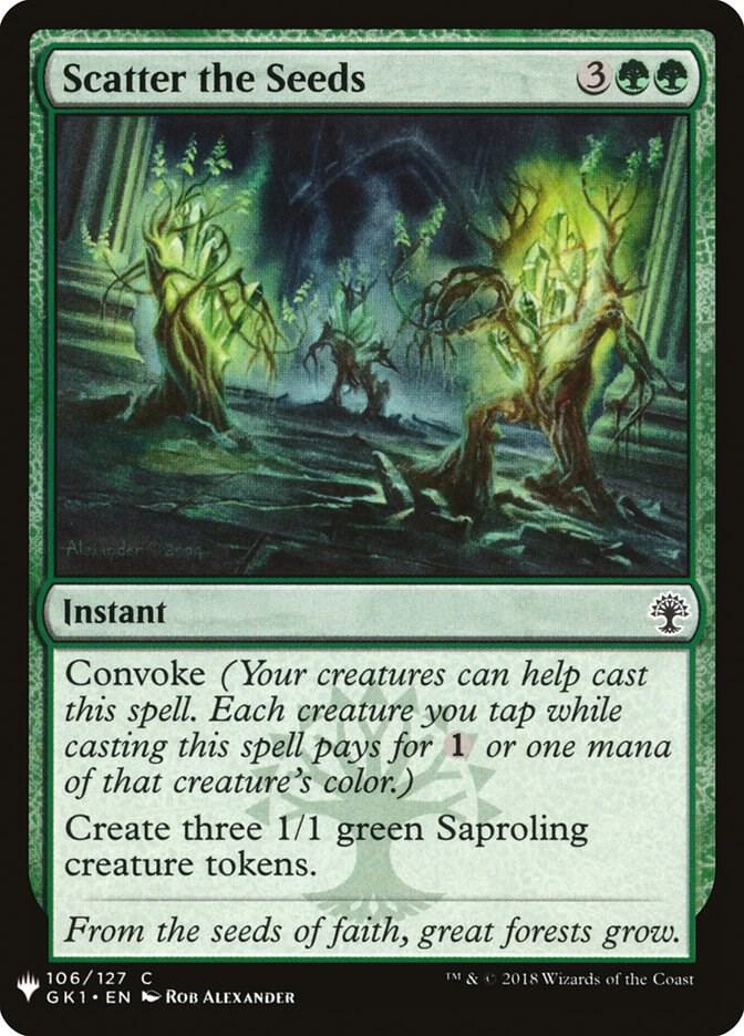 Scatter the Seeds 106 card from The List Reprints