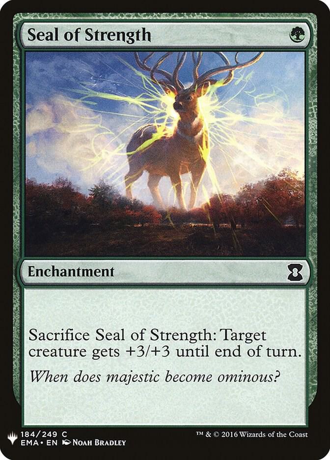 Seal of Strength 184 card from The List Reprints