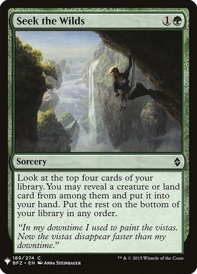 Seek the Wilds 189 card from The List Reprints