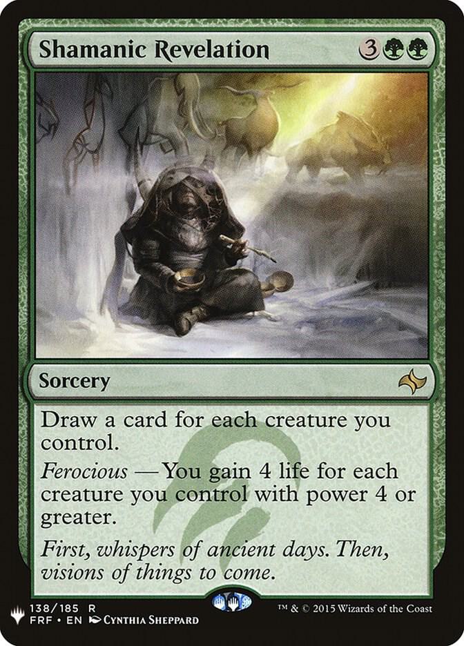 Shamanic Revelation 138 card from The List Reprints