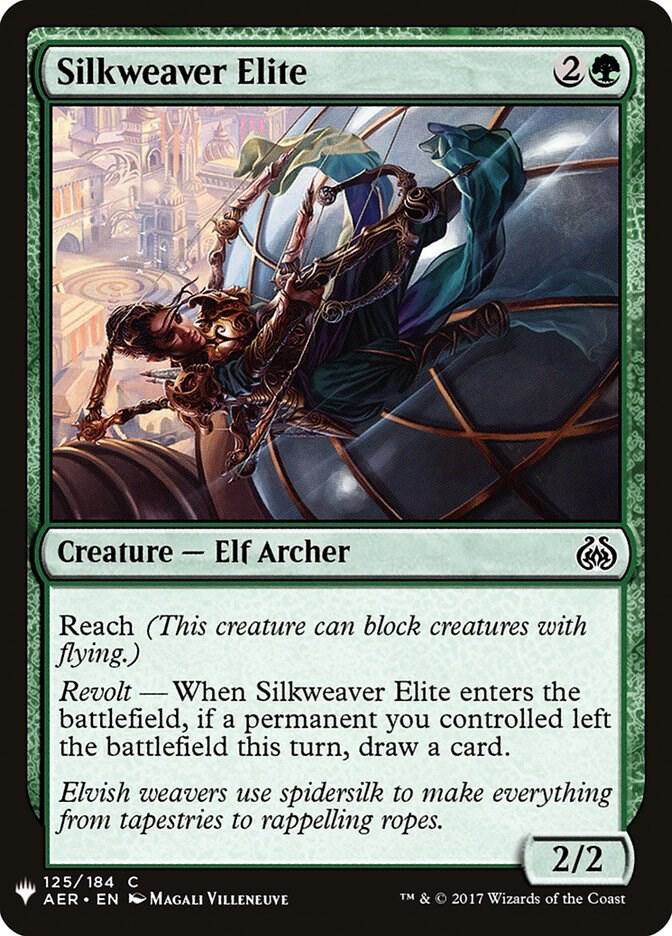 Silkweaver Elite 125 card from The List Reprints
