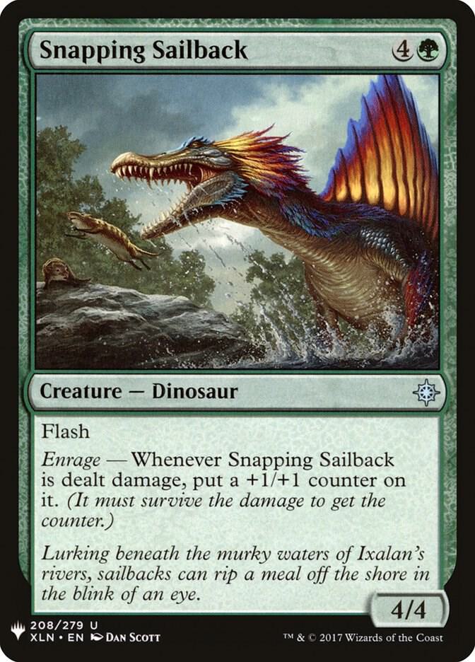 Snapping Sailback 208 card from The List Reprints