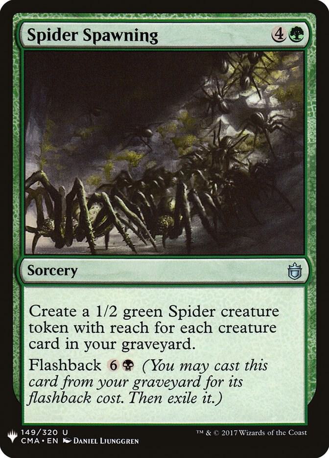 Spider Spawning 149 card from The List Reprints
