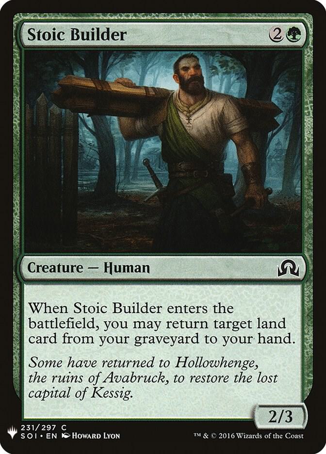 Stoic Builder 231 card from The List Reprints