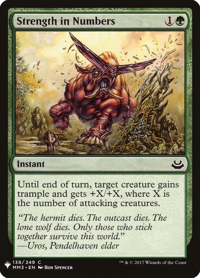 Strength in Numbers 138 card from The List Reprints