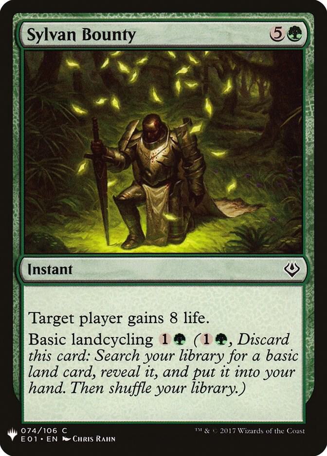 Sylvan Bounty 74 card from The List Reprints