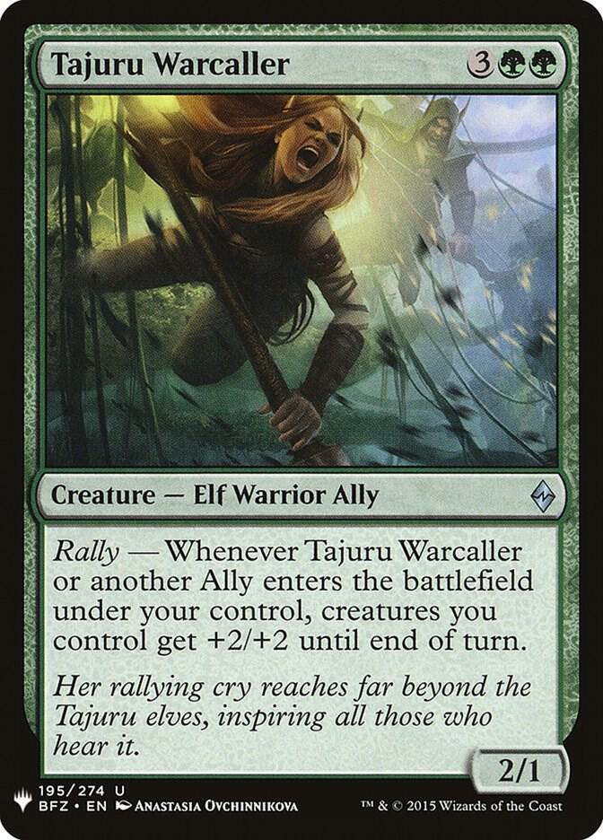 Tajuru Warcaller 195 card from The List Reprints