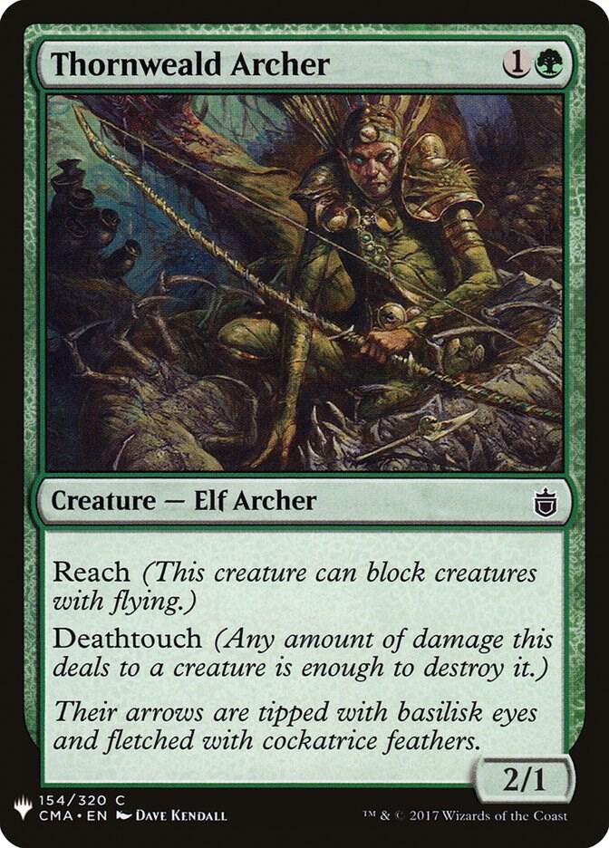 Thornweald Archer 154 card from The List Reprints