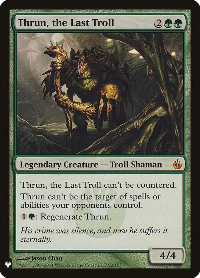 Thrun, the Last Troll 92 card from The List Reprints