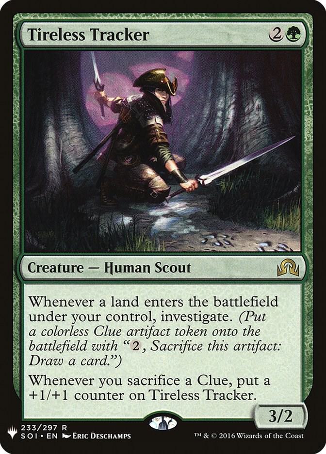 Tireless Tracker 233 card from The List Reprints