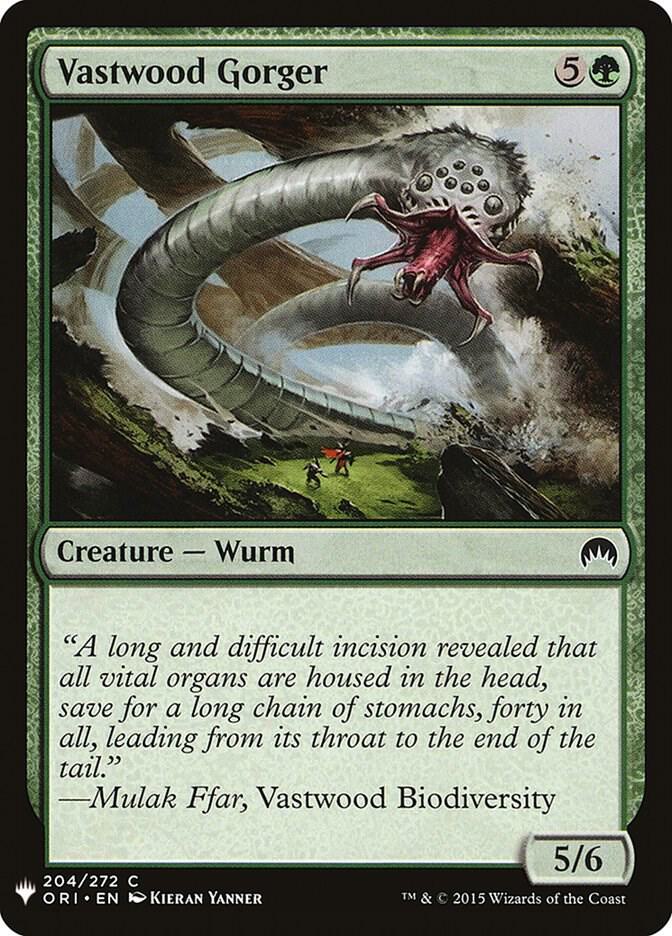 Vastwood Gorger 204 card from The List Reprints