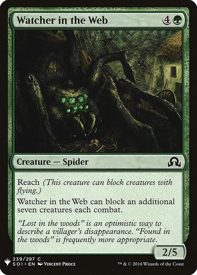 Watcher in the Web 239 card from The List Reprints