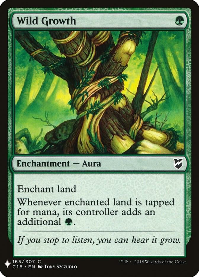 Wild Growth 165 card from The List Reprints
