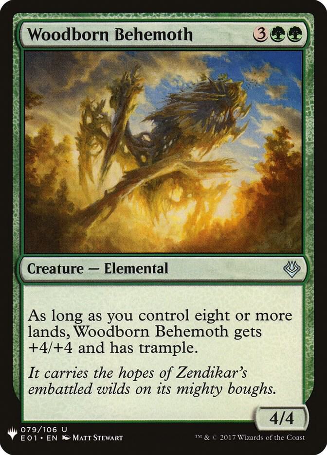Woodborn Behemoth 79 card from The List Reprints