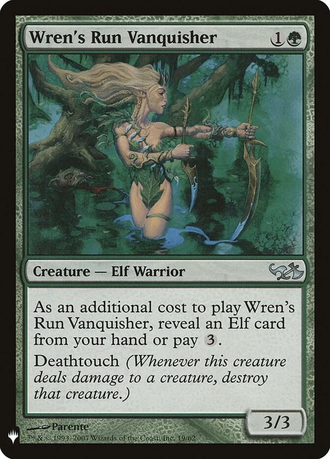 Wren's Run Vanquisher 19 card from The List Reprints