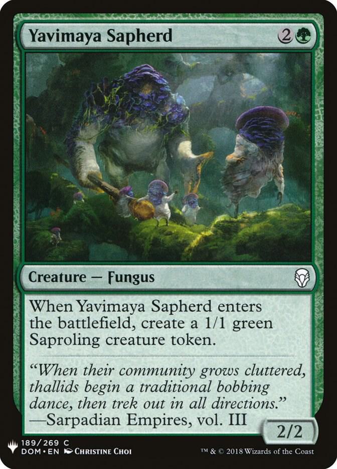Yavimaya Sapherd 189 card from The List Reprints
