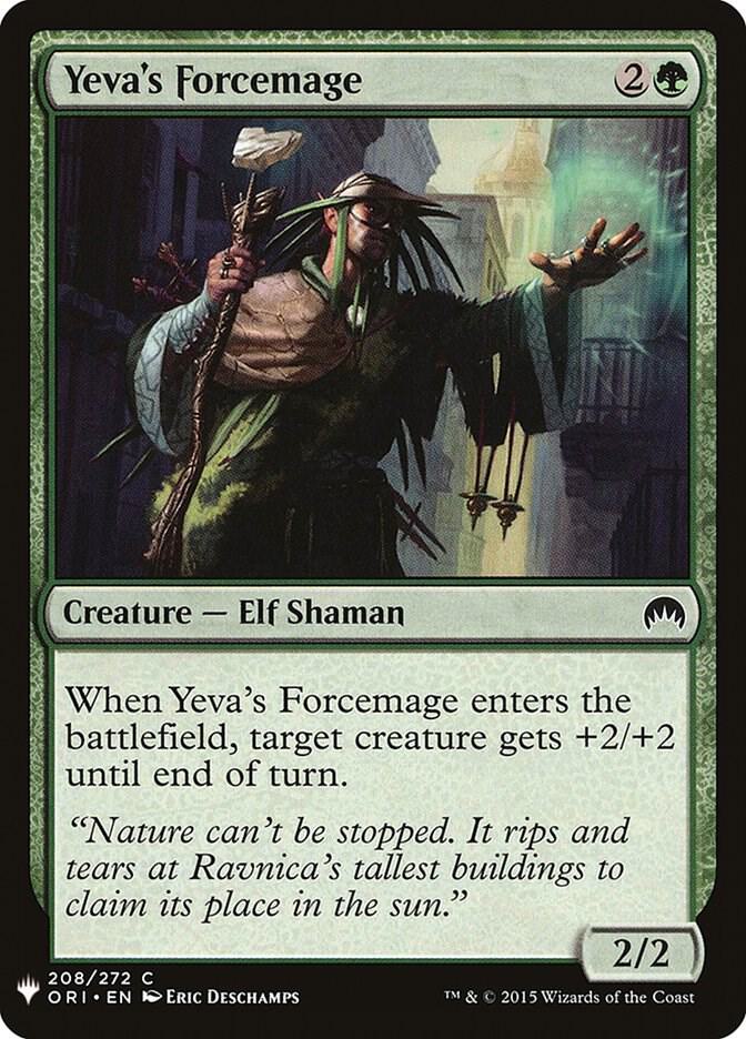 Yeva's Forcemage 208 card from The List Reprints
