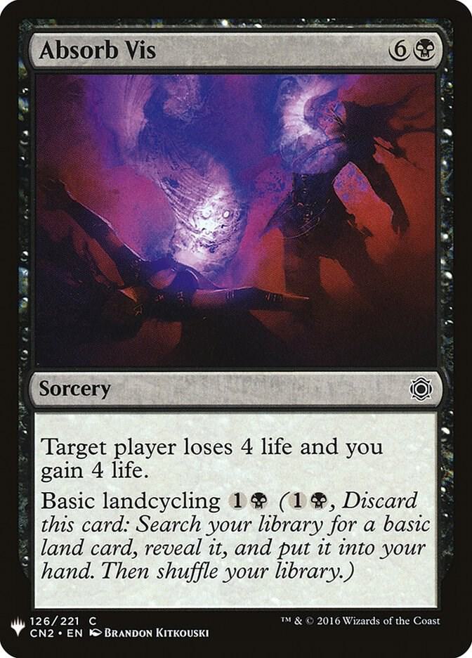 Absorb Vis 126 card from The List Reprints