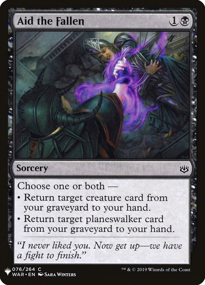 Aid the Fallen 76 card from The List Reprints