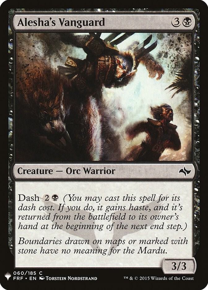 Alesha's Vanguard 60 card from The List Reprints