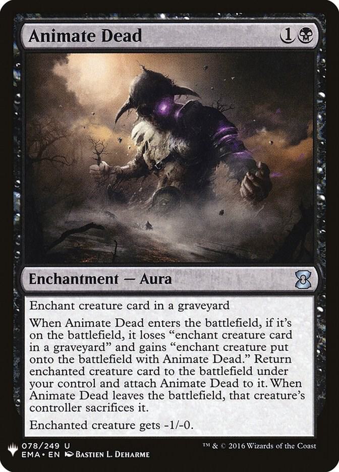 Animate Dead 78 card from The List Reprints