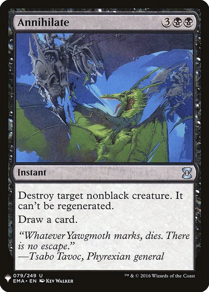 Annihilate 79 card from The List Reprints