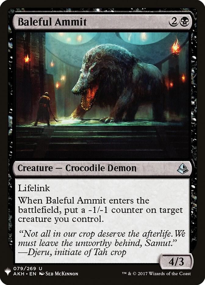 Baleful Ammit 79 card from The List Reprints