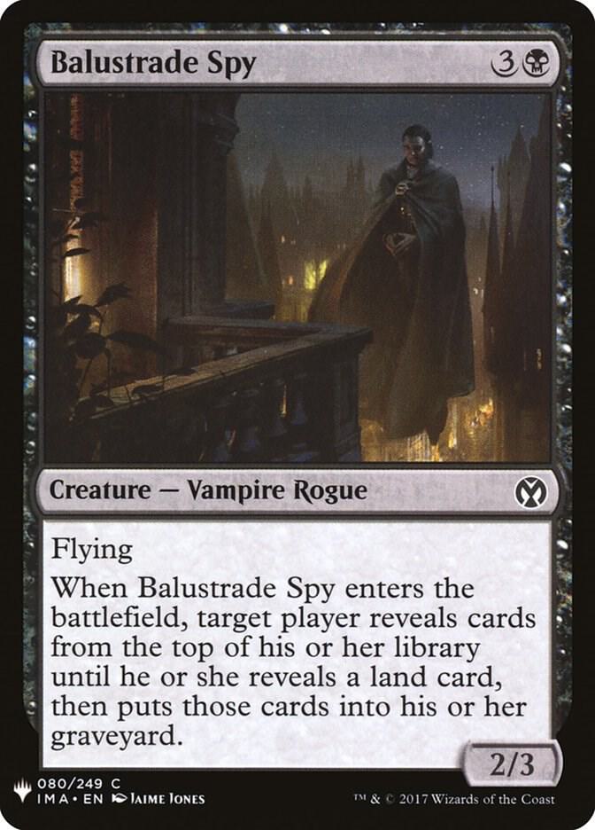 Balustrade Spy 80 card from The List Reprints