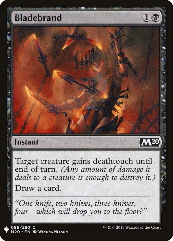 Bladebrand 86 card from The List Reprints