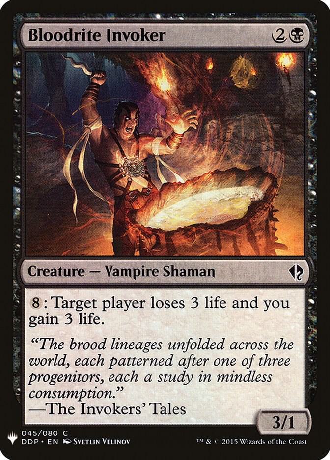 Bloodrite Invoker 45 card from The List Reprints