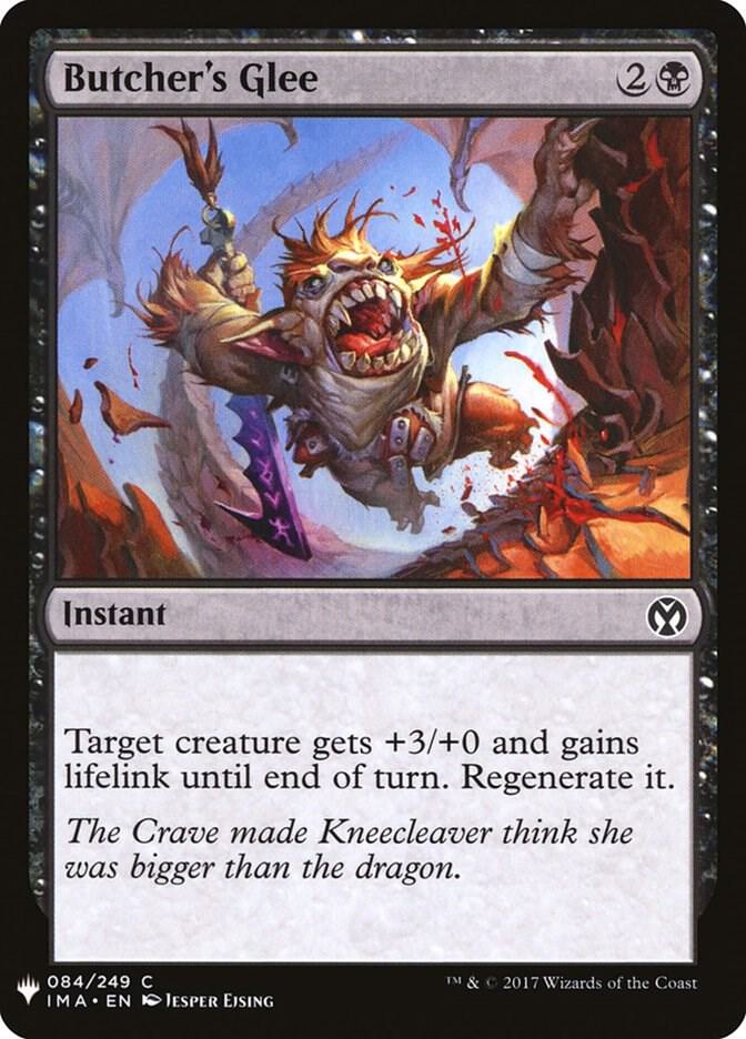 Butcher's Glee 84 card from The List Reprints