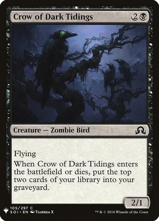 Crow of Dark Tidings 105 card from The List Reprints
