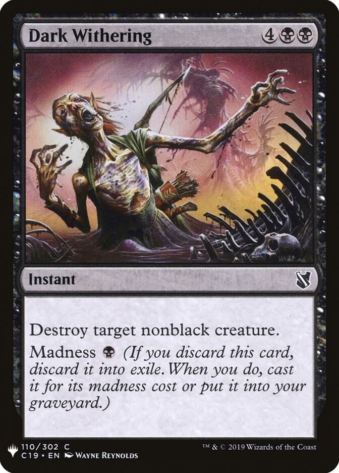 Dark Withering 110 card from The List Reprints