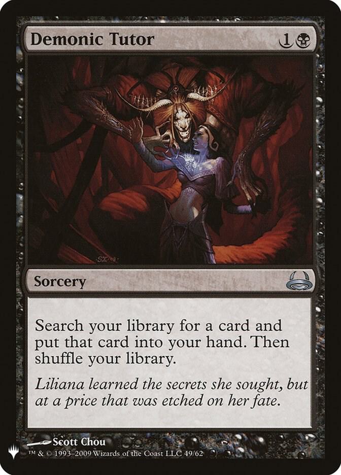 Demonic Tutor (DVD) 49 card from The List Reprints