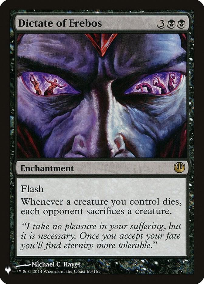 Dictate of Erebos 65 card from The List Reprints