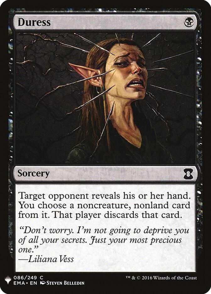 Duress 86 card from The List Reprints