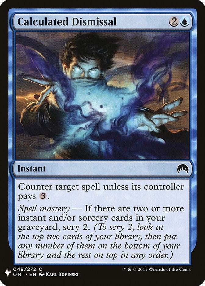 Calculated Dismissal 48 card from The List Reprints