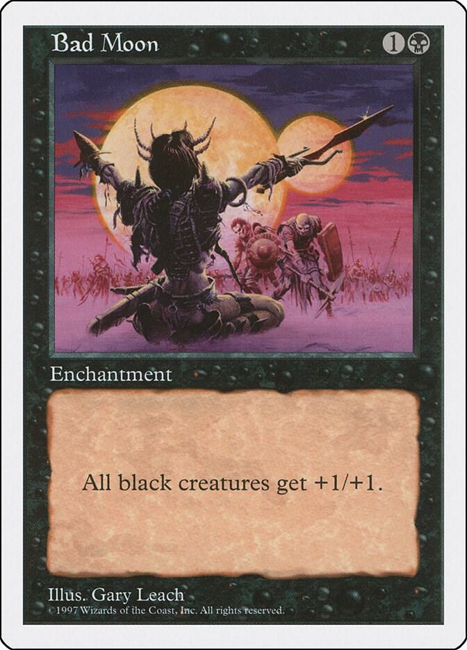 Bad Moon card from Fifth Edition