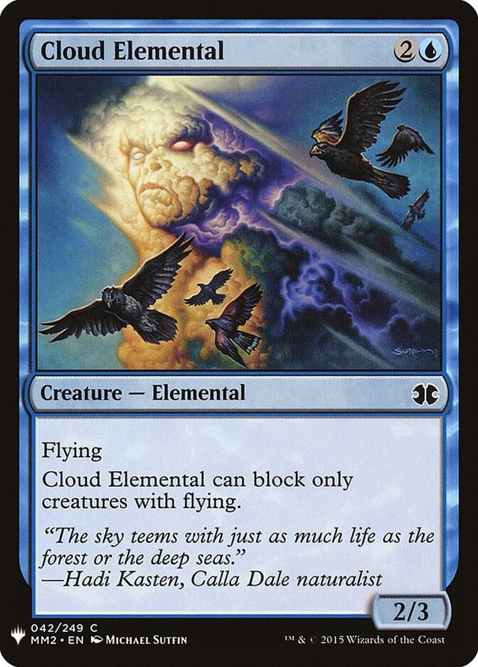 Cloud Elemental 42 card from The List Reprints