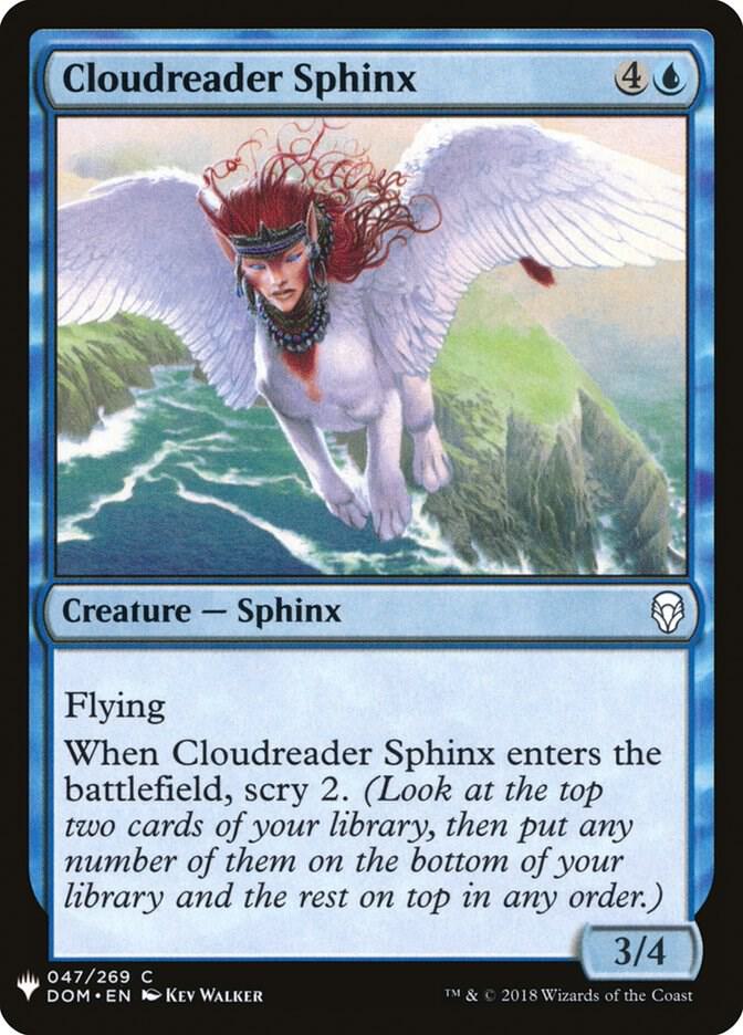 Cloudreader Sphinx 47 card from The List Reprints