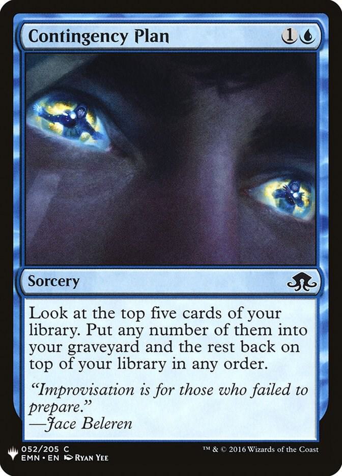 Contingency Plan 52 card from The List Reprints