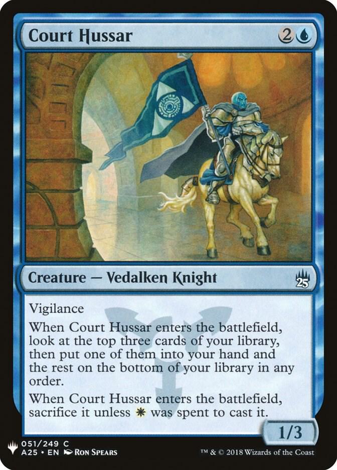 Court Hussar 51 card from The List Reprints