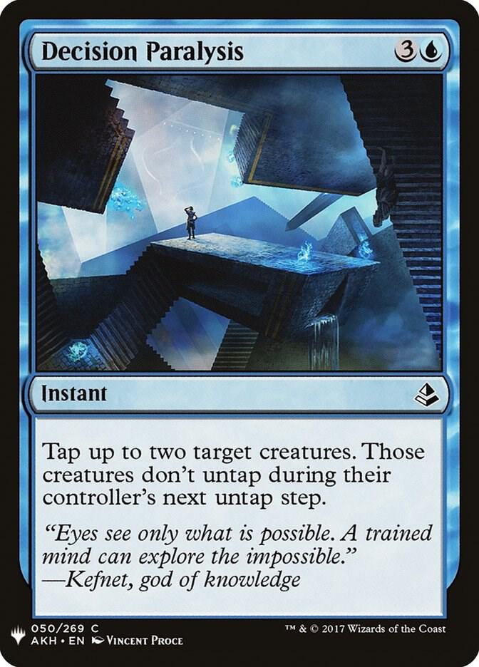 Decision Paralysis 50 card from The List Reprints